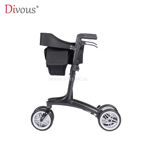 Hot sale Light Weight Folding carbon Fiber Rollator <b>Walker</b> Folding Large Capacity Aidastra <b>Elderly</b> <b>Walkers</b> and Rollators - Product Image 3