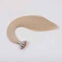 Extension de Cheveux Humains à Double Tirage USA, 22 Pouces, Européenne, Cuticule Alignée, Vierge, Remy, Micro, Attachée à la Main, Trame, Piano