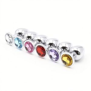 Yesi Anal Plug Mini redondo Metal cristal joyería Butt Plug pequeño Unisex adultos mujeres/hombres - Product Image 2
