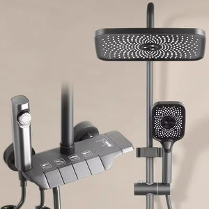 Ensemble <span class=keywords><strong>de</strong></span> robinets <span class=keywords><strong>de</strong></span> <span class=keywords><strong>douche</strong></span> mural extérieur <span class=keywords><strong>de</strong></span> luxe avec jets et modes <span class=keywords><strong>de</strong></span> pulvérisation pluie douce, design moderne, garantie 5 ans, <span class=keywords><strong>barre</strong></span> coulissante - Product Image 3