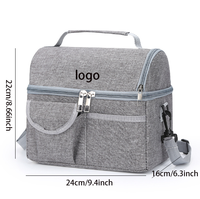 Sac isotherme Oxford de luxe personnalisé 8L pliable imperméable avec fermeture éclair motif lettre tendance avec logo personnalisé