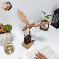 Ornement de dragon cinétique en bois artisanal de luxe personnalisé Jhisen pour les étagères, la maison, le comptoir d'accueil et la vitrine