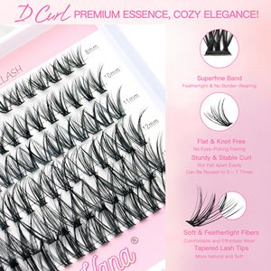 วงแหวนฮาโลเรืองแสง DIY สำหรับต่อขนตาแบบกลุ่ม 75D C Curl 11-16 มม. ชุดแต่งกายธีมงานปาร์ตี้ ชุดแฟนซี ชุดออกงานกลางคืน - Product Image 2