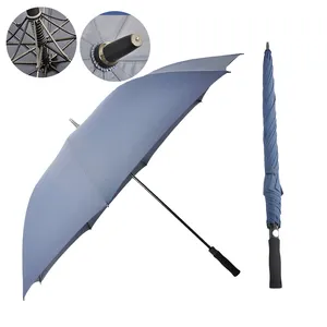 Custom Chinese branded fiberglass rain men's golf big umbrella