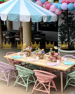 Sillas duraderas hechas a mano de ratán para niños para eventos, proveedores mayoristas de muebles de fiesta de mimbre natural - Product Image 2