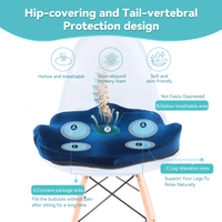 Nouveaux coussins de siège orthopédiques anti-décubitus de voiture/chaise de bureau en mousse à mémoire de coccyx