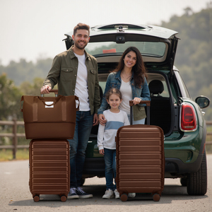 Eleganti set di valigie marrone moka: una collezione completa di valigie resistenti, borse da viaggio versatili e valigette compatte - Product Image 2