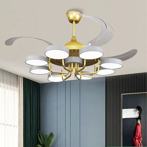 Hiện Đại Thiết Kế Đơn Giản LED Trần Đèn Quạt Thay Đổi Độ Sáng Điều Khiển Từ Xa Cho Nhà Văn Phòng Trong Nhà Khu Dân Cư Phòng Ngủ Thép Không Gỉ - Product Image 1