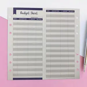 Großhandel Budget Sheet A6 Paket Cash Plan Verbraucher karte Budget Business Briefpapier Verbrauch Budget Briefpapier