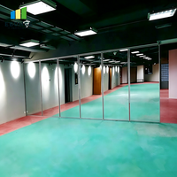 Cloison mobile à miroirs, panneaux coulissants à miroirs pour studio de danse, salle de sport