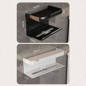 Portarrollos de Papel Higiénico Multicapa Autoadhesivo, Sin Perforaciones, de Aluminio, Resistente a la Humedad y al Óxido, con Gran Capacidad de Carga, Moderno, para Baño, Cocina y Gimnasio - Product Image 3