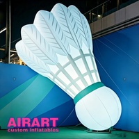 Volant de badminton gonflable OEM, accessoire sportif gonflable lumineux sur mesure pour la promotion de tournois et d'expositions
