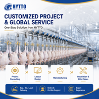 Équipement d'abattage de poulets de grande capacité pour une utilisation fiable capable de produire 2000 à 15000 poulets par heure avec certification CE