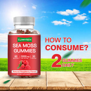 Gummie biologiche di muschio di mare di migliore qualità 3000mg di lampone naturale sapore di tiroide supporto di muschio di mare Irish integratore gommoso - Product Image 5