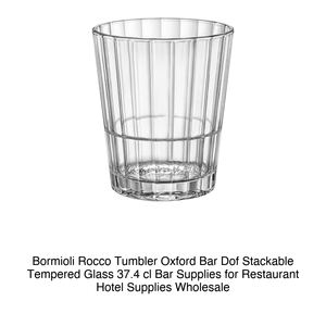 Vaso de Bar Oxford DOF 37.4 cl, Altura 10.4 cm, Diámetro 8.9 cm, Vidrio Templado Imp. Bormioli Rocco - Product Image 2