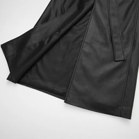 LEDUO Custom Lederjacke Damen Qualität Custom Logo Damen Long Leder Trenchcoat Winter jacke für Damen