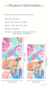 2 Pack Turkish Tropical Microfiber Hoodie <strong>Beach</strong> <strong>Towel</strong> Quick Dry Lightweight Thin Oversized 180x80cm for Travel Swim Pool Gym - Product Image 2