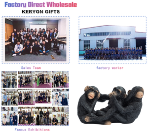 The Hear-No See-No Speak-No Evil decoración de la oficina en casa estatua de tres monos - Product Image 6