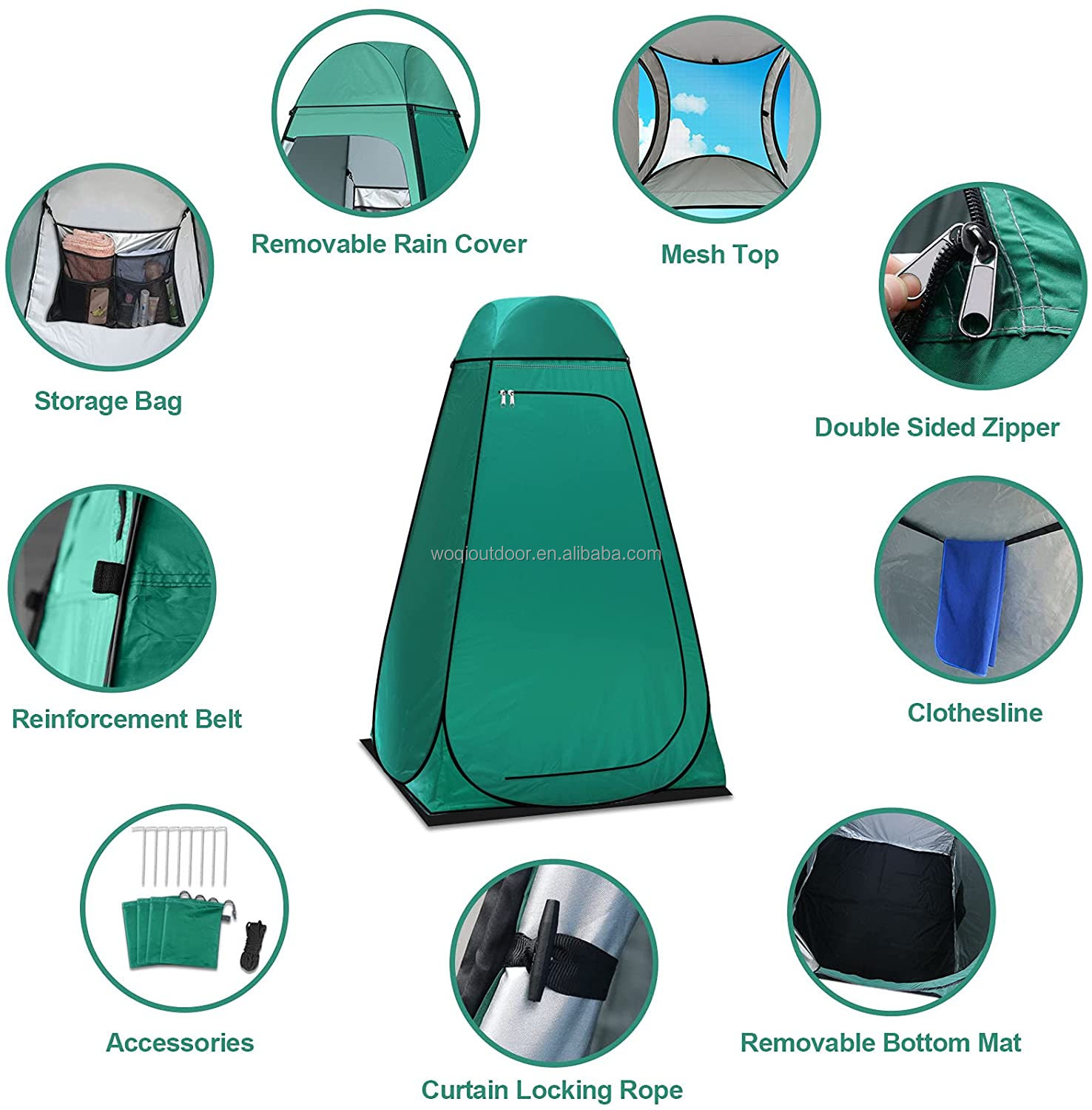 Wolfwise Tenda Ad Apertura Istantanea Pop-Up, Campeggio Spiaggia Bagno