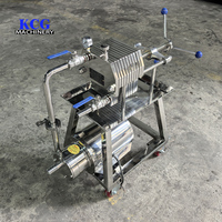 Laboratorium Kleine Enkelzak Cilindrische Filterpers Nieuw RVS 304/316 Fruitwijn Plaatframe Filter 2 GPM 40 PSI