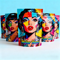 Sac anti-odeur 3.5g pochette debout Ziplock emballage alimentaire comestible sacs en Mylar imprimés personnalisés pour bonbons gommeux