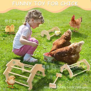 Juego de perchas de madera para pollos, soporte para pollitos, equipo de entrenamiento para gallinas, gallos, patos y gansos para exteriores - Product Image 3