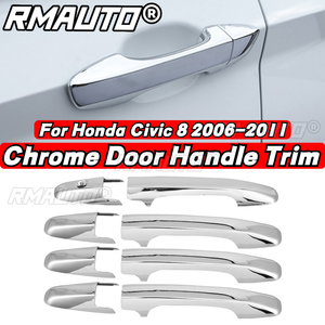 8 Piezas de Cubiertas Cromadas para Manijas Exteriores de Puerta de Coche, Decoración para Honda Civic 8 2006-2011 - Product Image 1