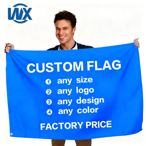 Custom 3x5 Polyester Advertising Promotional Country 90x150cm Feather Flag with Logo Print Wall Promotional Banners & Flags