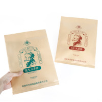Sacs scellés à chaud en papier Kraft brun à trois côtés avec papier d'aluminium à l'intérieur pour les aliments, les fruits secs, les bonbons, les collations et les graines