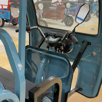 Triciclo eléctrico de pasajeros de cuerpo abierto de camión compacto Piaggio Ape con techo 700W Cargo E-trike