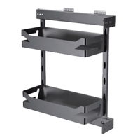 Panier coulissant latéral moderne en acier inoxydable pour usage hôtelier, rangement pour armoire de cuisine