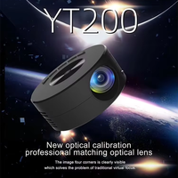 Mini projecteur LED mobile GLX YT200 pour usage domestique, système IOS Android, mise en miroir de l'écran sans fil, écran LCD