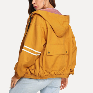 Logo personnalisé, haute qualité, décontracté, imperméable, à capuche, sport, extérieur, polyester pour femmes - Product Image 4