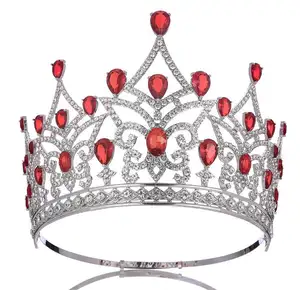 中国大工厂好价格大水晶合金成人选美皇冠女孩皇冠和头饰美容头饰