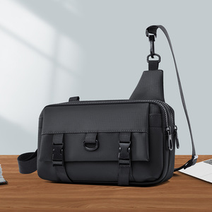 Sac messager imperméable en nylon pour homme, tendance, avec lettres décoratives, sac bandoulière sport extérieur pour homme, plusieurs poches - Grande Vente - Product Image 2