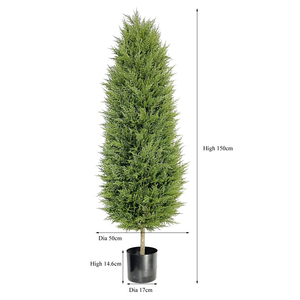 Plantes d'Extérieur Artificielles Résistantes <span class=keywords><strong>au</strong></span> <span class=keywords><strong>Soleil</strong></span> Bureau Jardin Hôtel Centre Commercial Décoration Plantes Artificielles Plantes Artificielles Cyprès Arbre - Product Image 5