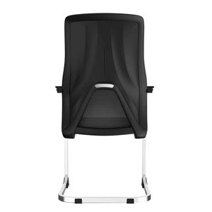Ergonomic Office <b>Chair</b> Black Fixed Armrest Cantilever Base Conference Room Use - Product Image 3