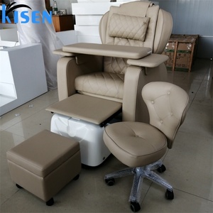 ชุดเก้าอี้นวดเท้าไฟฟ้าปรับเอนได้ Kisen Good Leather สำหรับทำเล็บมือและเล็บเท้า พร้อมเก้าอี้เสริมและที่วางโทรศัพท์ - Product Image 4