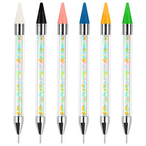 Outil de pose de strass double embout pour ongles, crayon à pointe en cire pour la manucure et le nail art en salon - Product Image 1