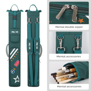 Étui de queue de billard Pelove 3bx5s 8 Hosels en tissu Oxford résistant avec boîte pour 1/2 queue, compatible neuf boules US/EU/SEA - Product Image 4