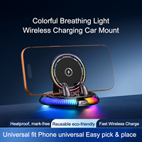 Nouvelle recharge sans fil 360 2026 °   Support de téléphone rotatif coloré avec chargeur de voiture sans fil 15W à charge rapide