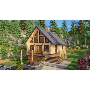 Su misura squisita Design europeo casa di <span class=keywords><strong>montagna</strong></span> in legno per applicazione Villa prefabbricata cabina chalet hut - Product Image 2