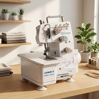 Machine à coudre surjeteuse JK257 domestique portable à 3 fils pour usage domestique sur matériaux légers ou moyens