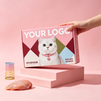 Boîte d'emballage pour nourriture pour chat avec logo personnalisé de luxe, boîte d'expédition pour animaux de compagnie en carton ondulé robuste pour la livraison en ligne sur Amazon
