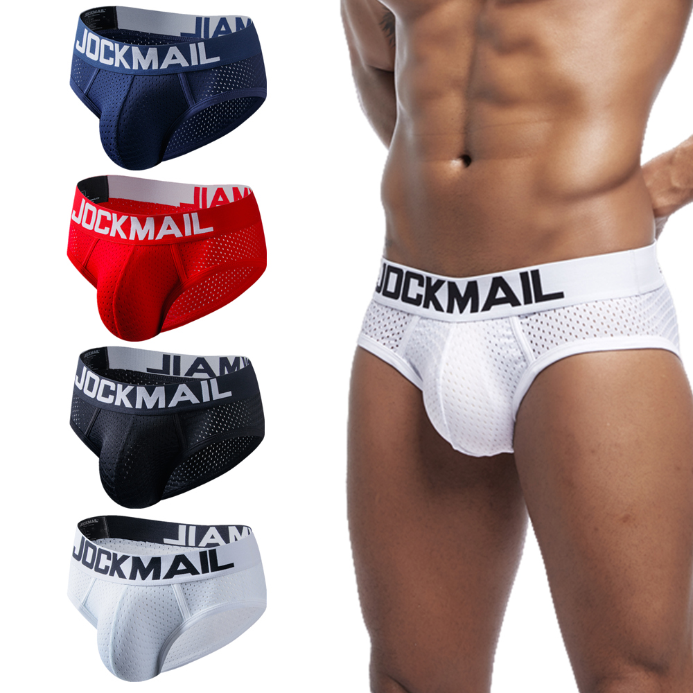 JOCKMAIL Herren Slip Brief Unterhose Push Up für den Po Schwarz