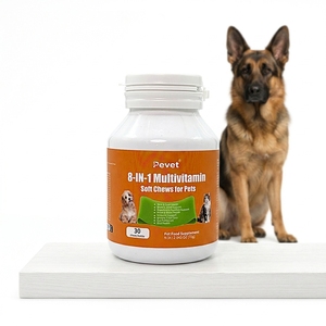 Pevet 8-en-1 Multivitamines à croquer 30 unités – Soutient la peau, le pelage, les articulations, le cœur, la digestion, les voies urinaires, la vision et la santé bucco-dentaire - Product Image 1