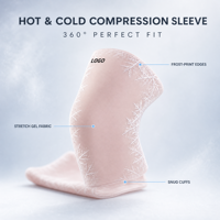 Manchon de compression réutilisable chaud/froid personnalisé en gel flexible pour le soutien du genou, idéal pour la récupération sportive et le soulagement des douleurs articulaires