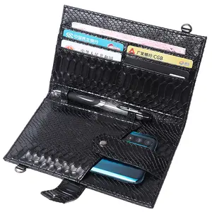 优雅的商务旅行设计女士蟒蛇斜挎包卡座包Pursse女士蛇手机钱包