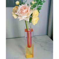 Acryl-Vase, Knospenvase für Tischdekoration, Deko-Vasen für Moderne Wohnräume, Büro, Schlafzimmer, Wohnzimmer, Esstisch
