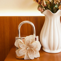 Sac bandoulière en acrylique PEIQUAN tendance avec chaîne métallique haut de gamme, sac à main portable pour femme pour le quotidien et les soirées, deux sangles